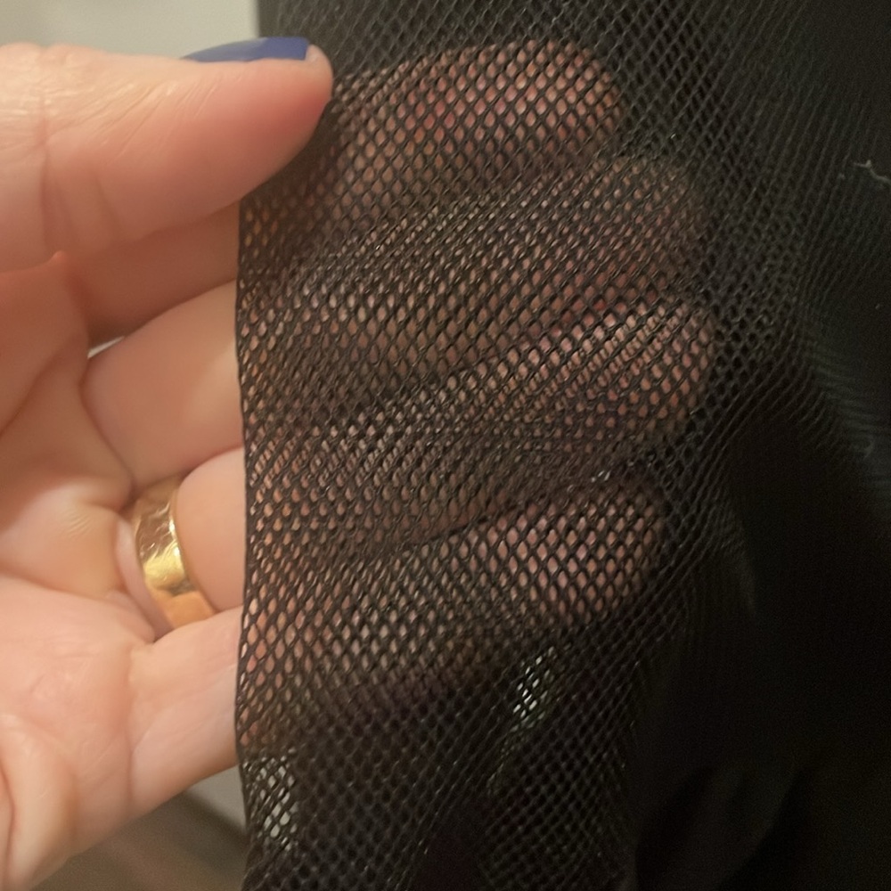 Black Button Up: Peplum With Sheer Back - image 6